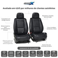 Capas de Bancos Premium | Bancos Dianteiros e Traseiros + Cabeceiras